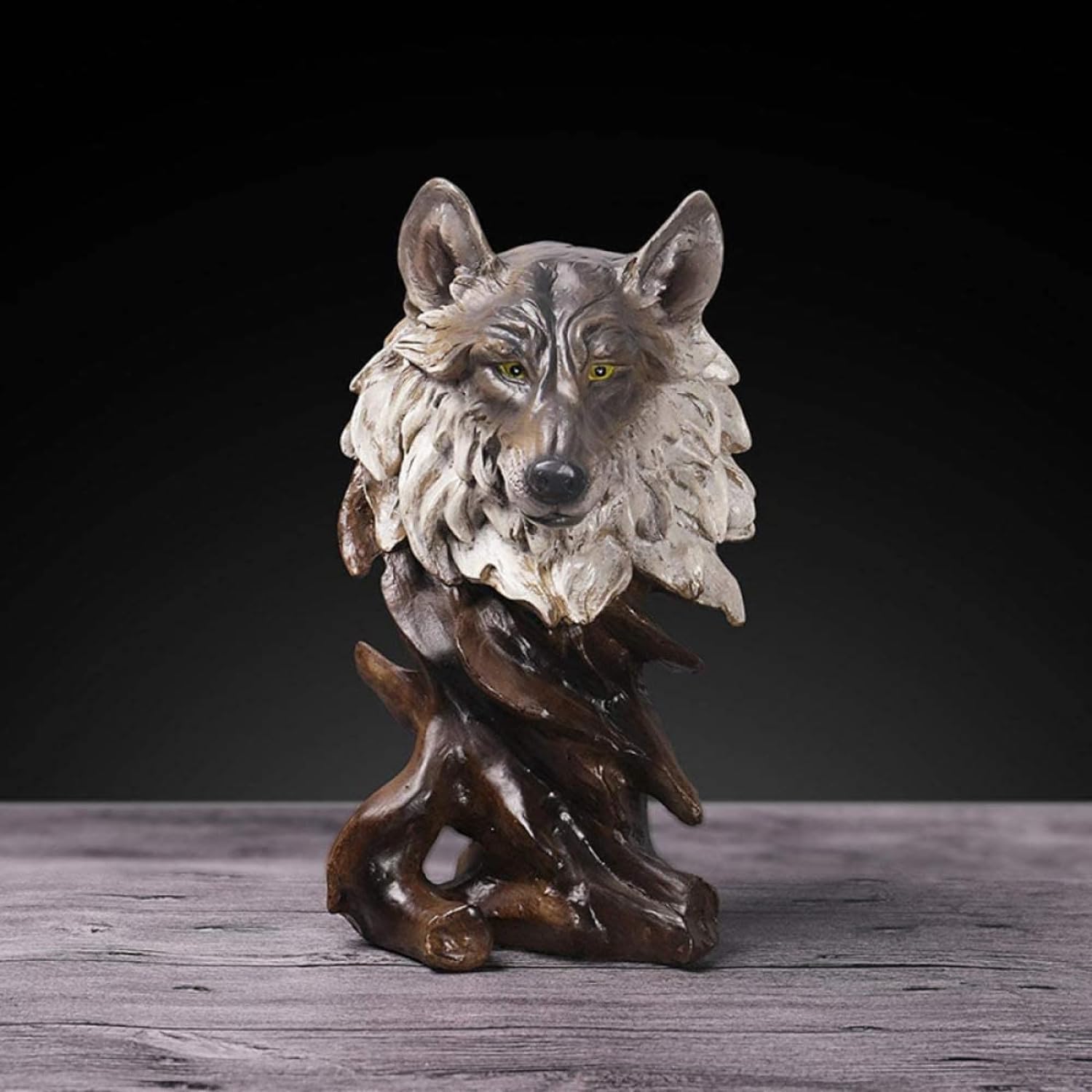 DFrywdgSEY Animal statue, Animal Head Statues, Home Decor Ornaments, Collectible Figurines, Resin Sculptures, Businesss, Brown,Figurine Art Craft