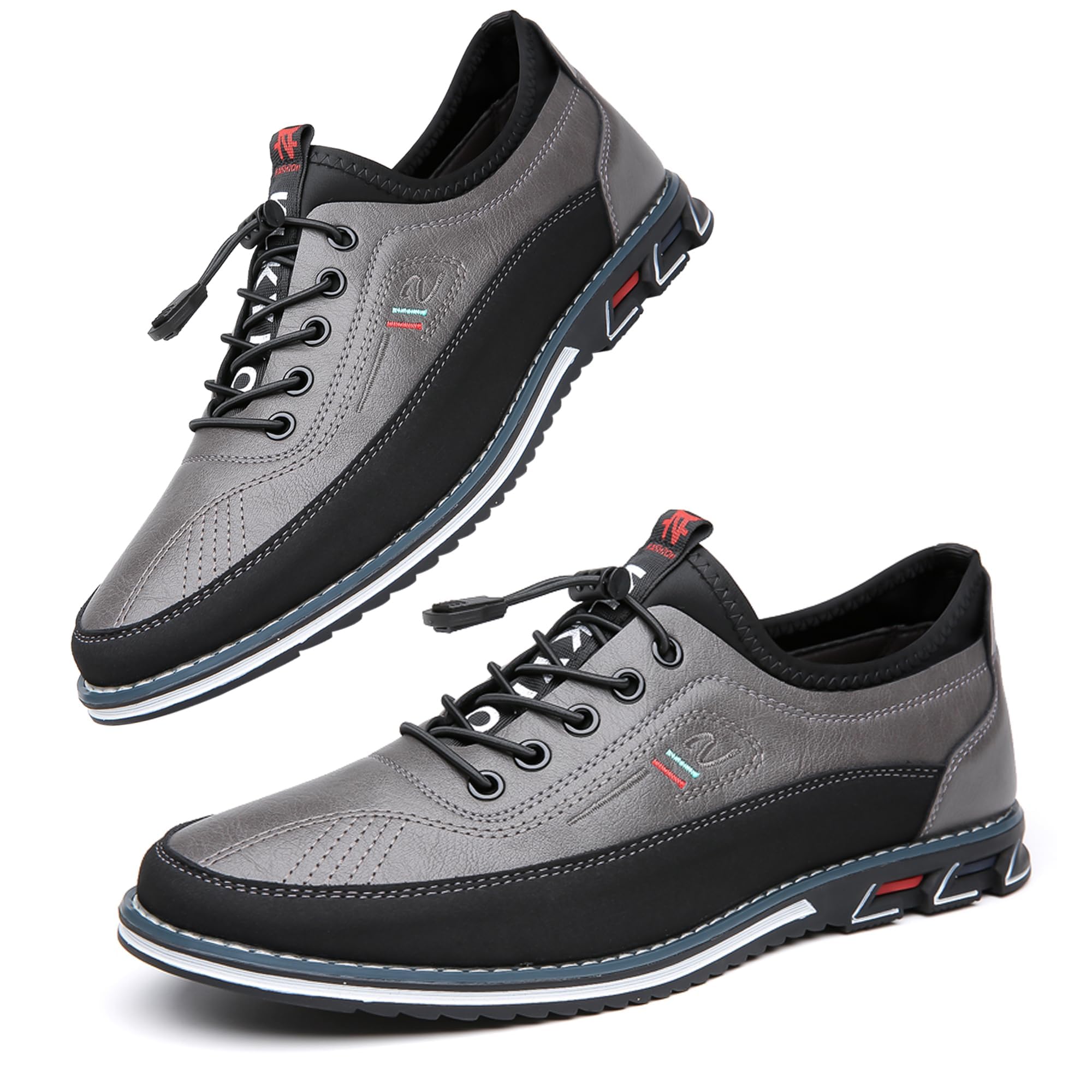 Hommes Oxford Cuir Chaussures Décontractées Moccasin Respirant et Luxueux Bureau de Conduite Marche Chaussures à Lacets Affaires