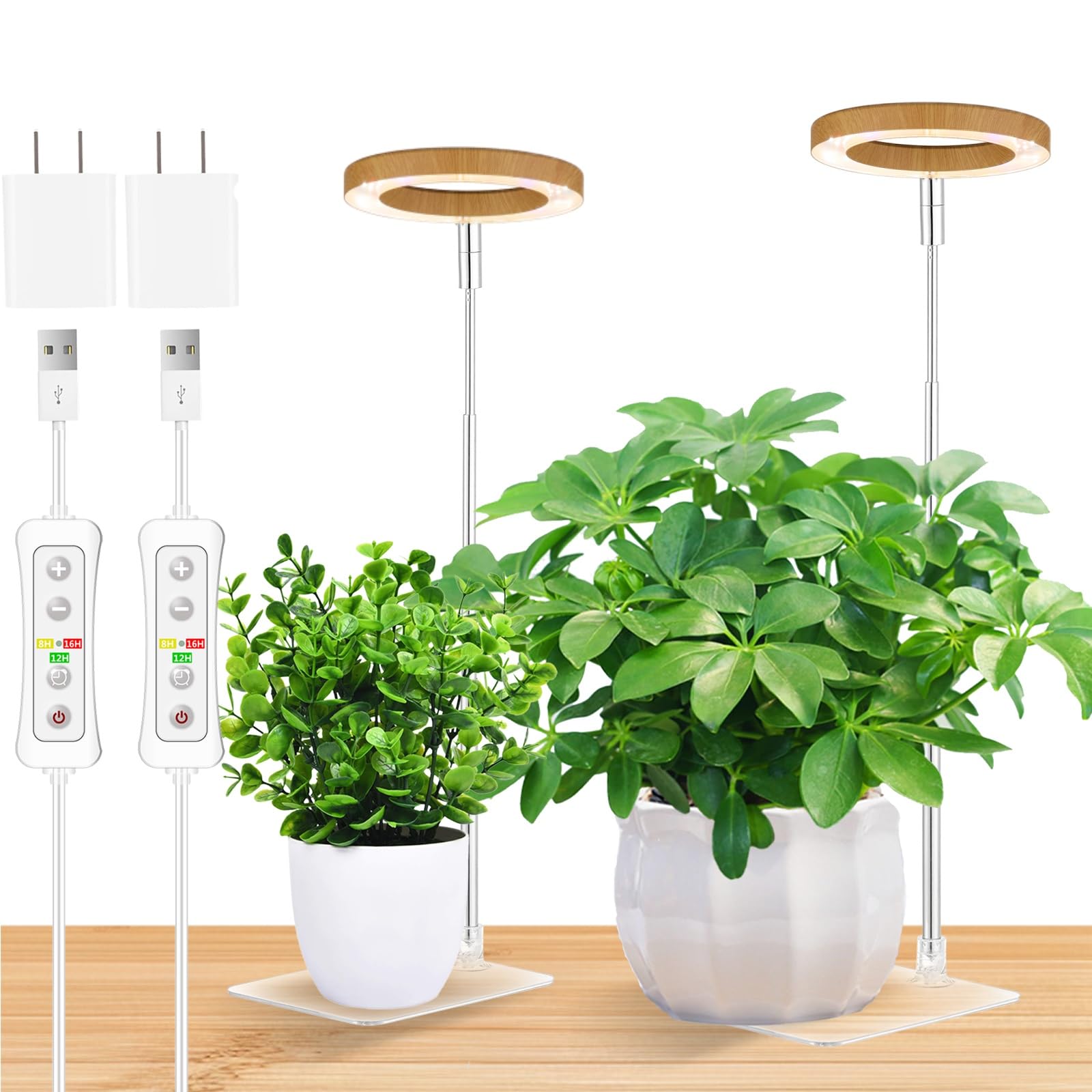 Photo 1 of ***THERE IS ONLY 1 INCLUDED***yadoker Plant Grow Light, LED Growing Light Full Spectrum for Indoor Plants,Height Adjustable, Automatic Timer, 5V Low Safe Voltage,Idea for Small Plants***THERE IS ONLY 1 INCLUDED***