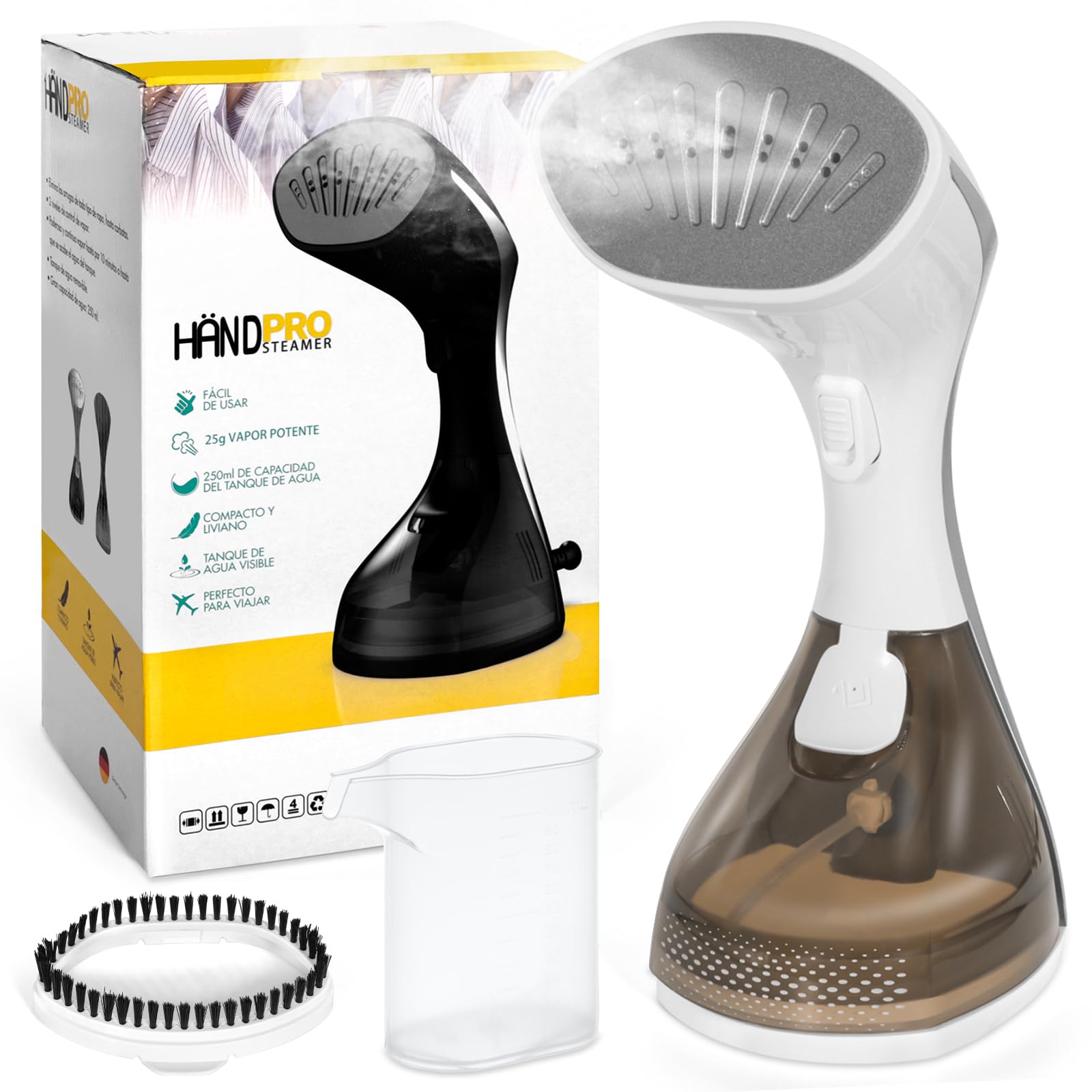 Vaporiera da 1500 W, Serbatoio Acqua 270ML, Stiratrice Verticale Portatile per Casa, Ufficio e Viaggi, Compatta e Leggera, Riscaldamento Rapido Ferro da Stiro Verticale Lunghezza Linea 1.8 M