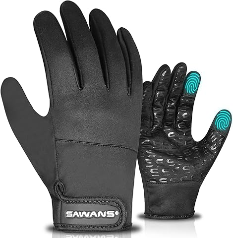 SAWANS Guantes térmicos de invierno para ciclismo, correr, para hombres y mujeres, con pantalla táctil, antideslizantes, resistentes al viento, guantes deportivos para conducir, senderismo, esquí,