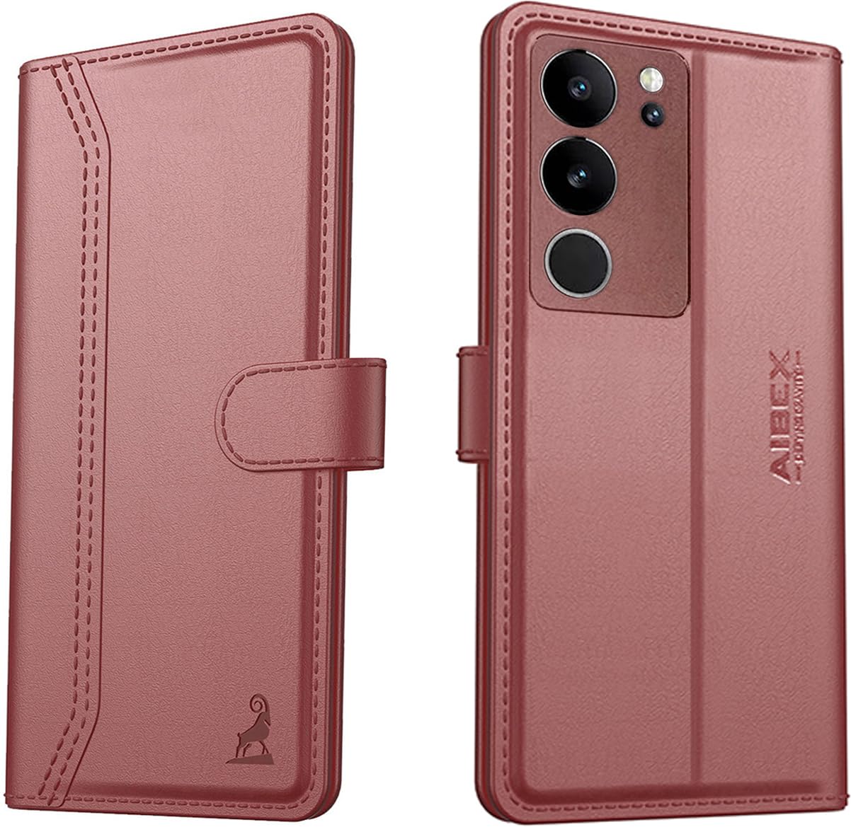 AIBEX ® Vivo V29 Pro 5G / Vivo V29 5G Flip Cover Leather Finish | Inside TPU with Card Pockets | Wallet Stand | Complete Protection Flip Case Brown (B0CKXP5TVW) Amazon Price History, Amazon Price Tracker