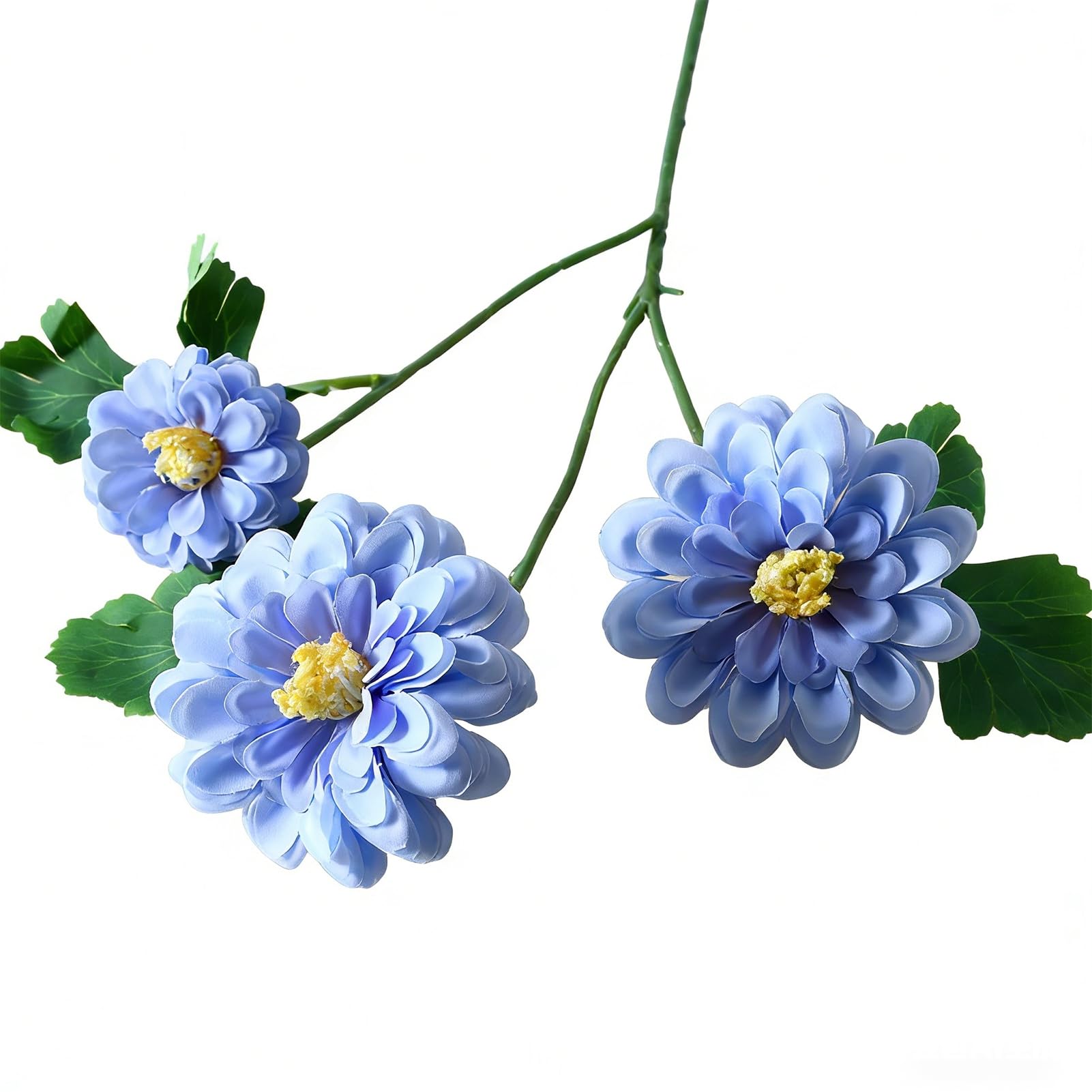 Virelynx Faux Chrysanthemum Flower – Long Stem Realistic Artificial Calendulas Bouquet, Vase Table Centerpiece Home Wedding Party