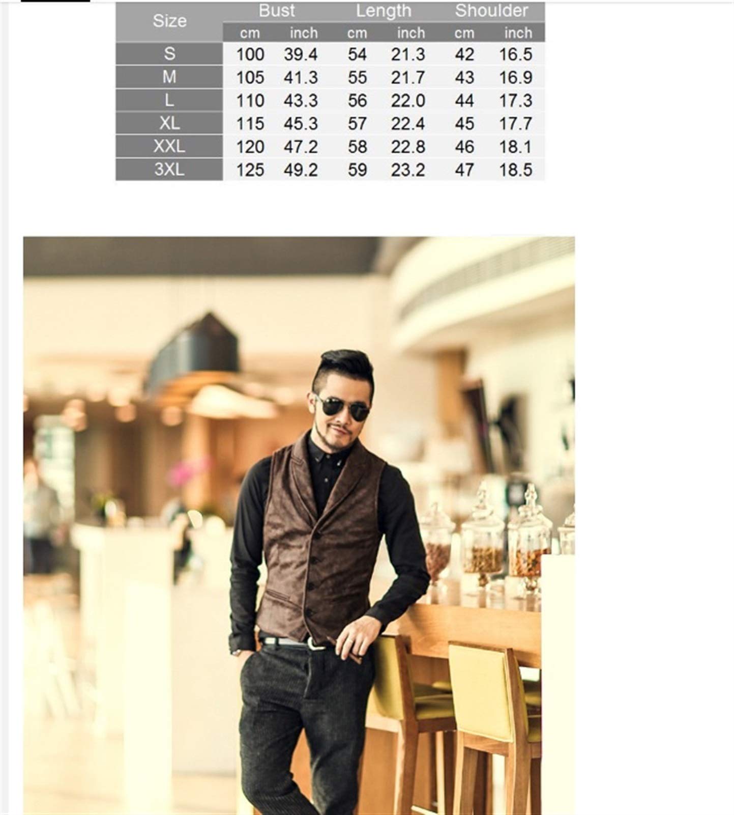 Gótico Moda Slim Fit Solo Pecho Del Chaleco For Hombre Chaleco Ocasional De Los Hombres Del Chaleco