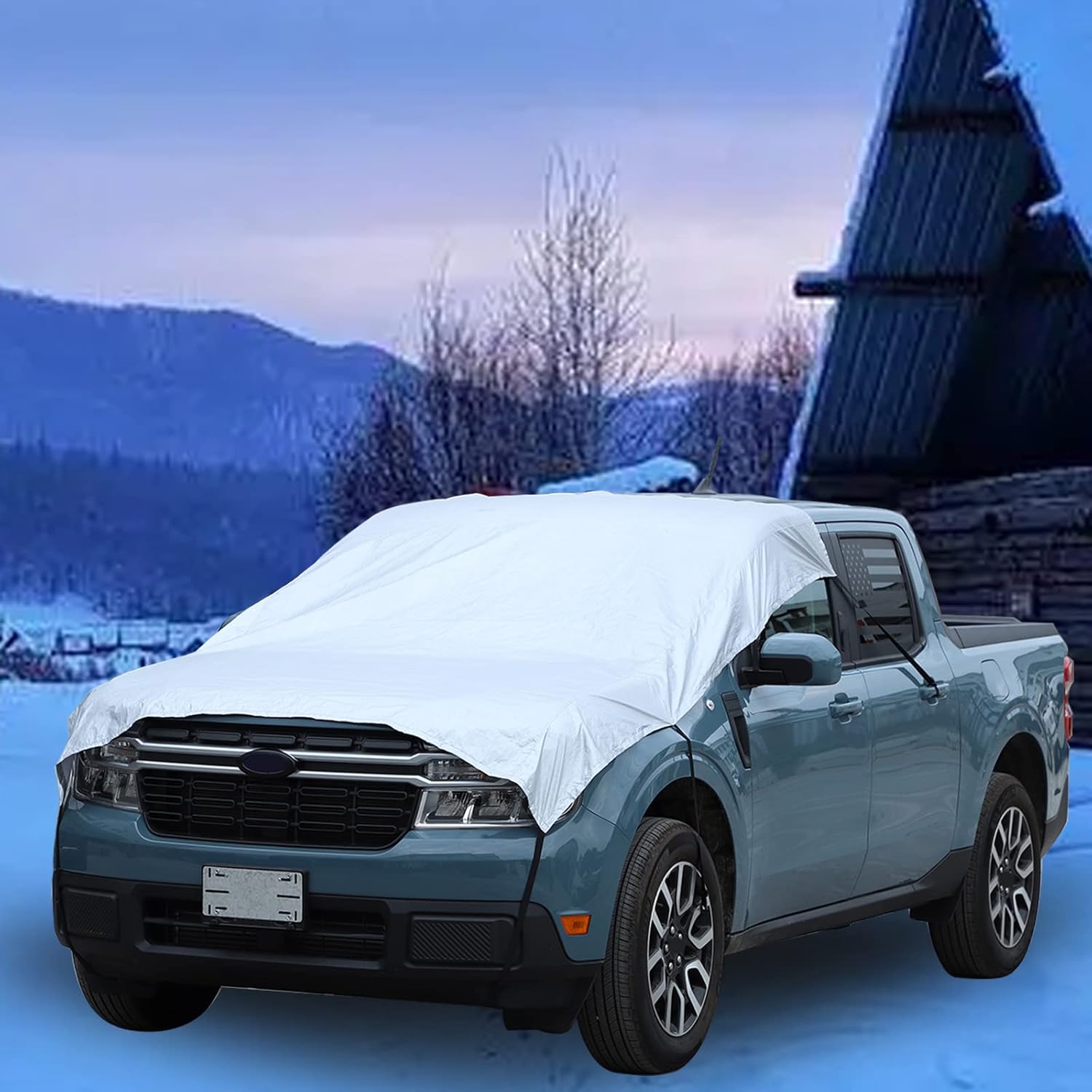 LLKUANG Car Windshield Snow Cover Fit for Ford Maverick Ranger 2015-2021,Windshield Snow Ice Cover Sun Cover,All Weather Dustproof Windshield Cover,Protects Windshield from Rain, Sun, Frost
