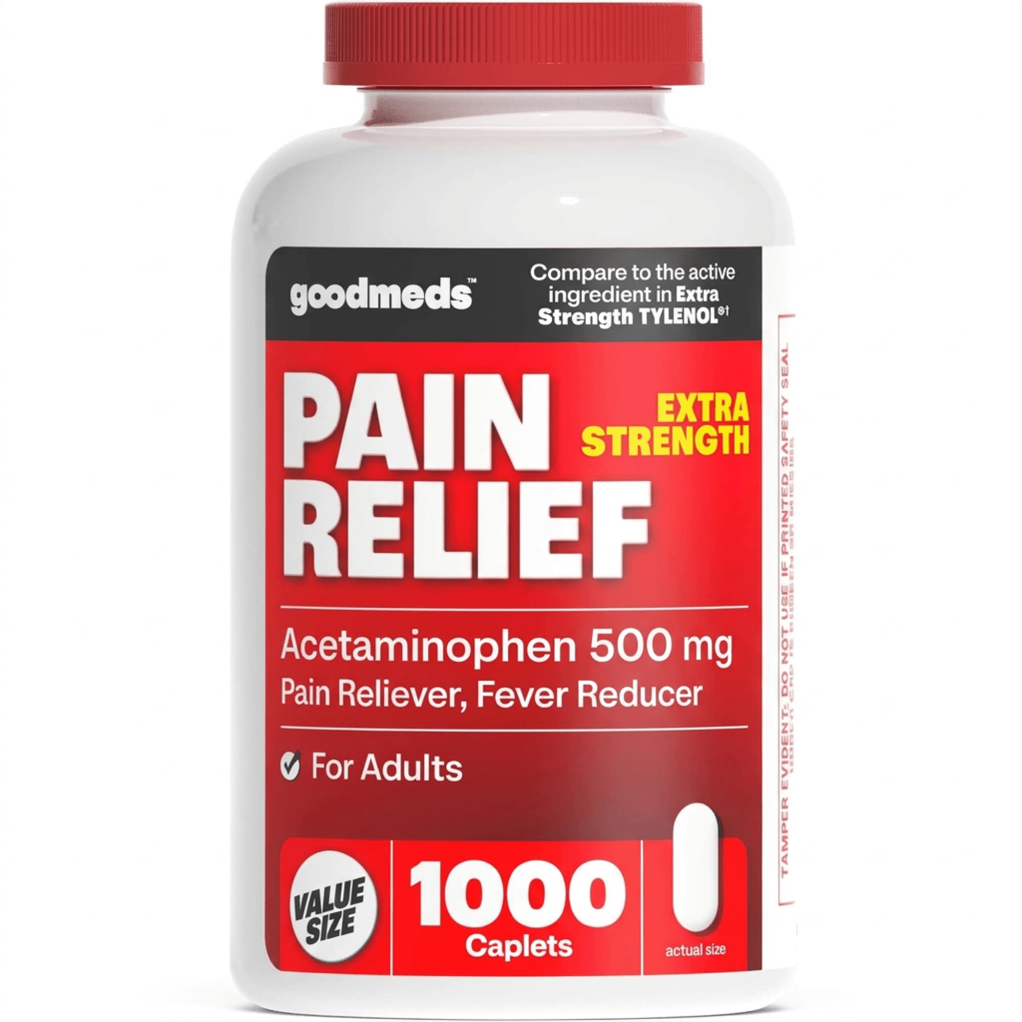 Compare to Extra Strength Tylenol | Acetaminophen 500mg Extra Strength Pain Reliever & Fever Reducer | Headache, Muscle Aches, Back Pain, Cold & Flu Relief, 500 Count — Amazon image 8