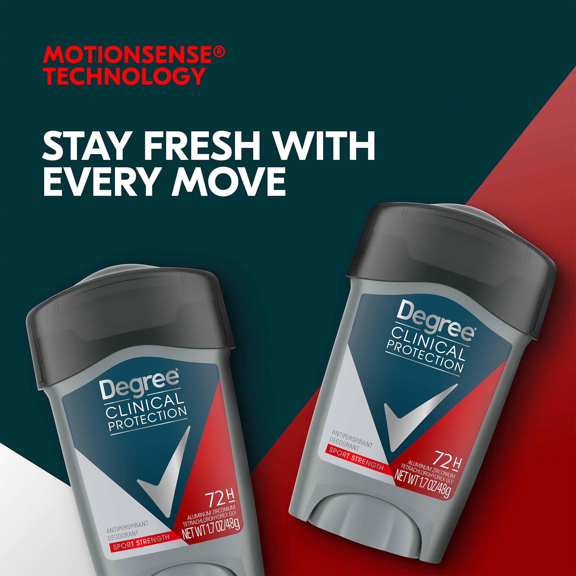Degree Men Clinical Protection Sport Strength Antiperspirant 4-Pack + Travel Mini