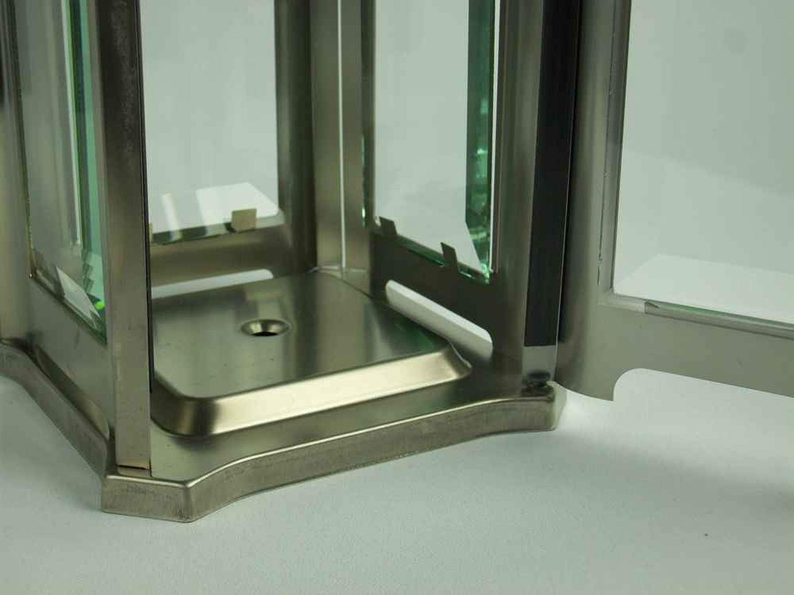 designgrab ael5agb 1oliv Grab Lampada Venezia in Acciaio Inox, Argento, 13 x 13 x 24 cm