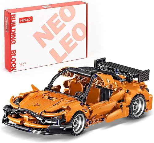 NeoLeo Super Car Moc - Bloques de construcción y juguete de construcción, modelo de juguetes regalos para niños y adultos, modelo de coche deportivo