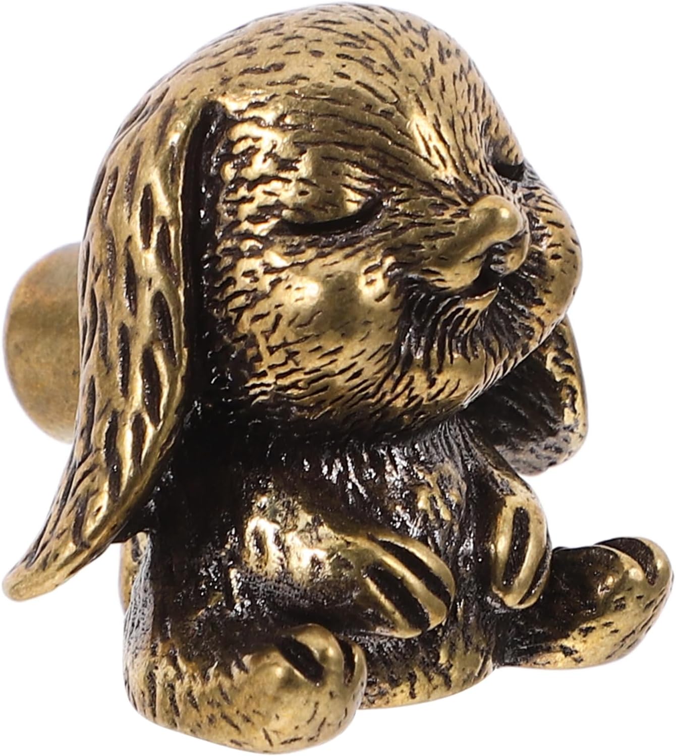 ARTIBETTER Brass Rabbit Cabinet Knob 1.1 Inch Cute Drooping Ear Drawer Pull for Kitchen Dresser Wardrobe