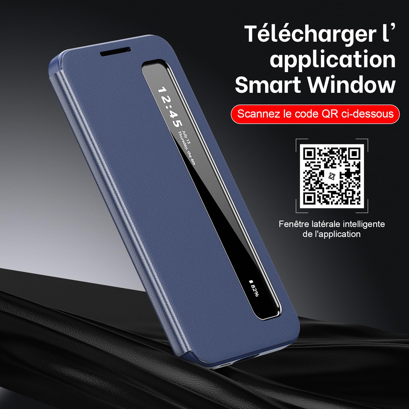 Para Samsung Galaxy S25 Ultra Smart Clear View Cover con ventana de observación, protector de solapa para teléfono móvil, funda para Samsung S25 Ultra 5G Funda Flip Cuero Case Smart View Protector