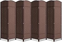 Vista 23 de Divisor de habitación de 8 paneles, pantalla de privacidad plegable de 6 pies, divisor de pared de panel plegable extra ancho con divisor de pared