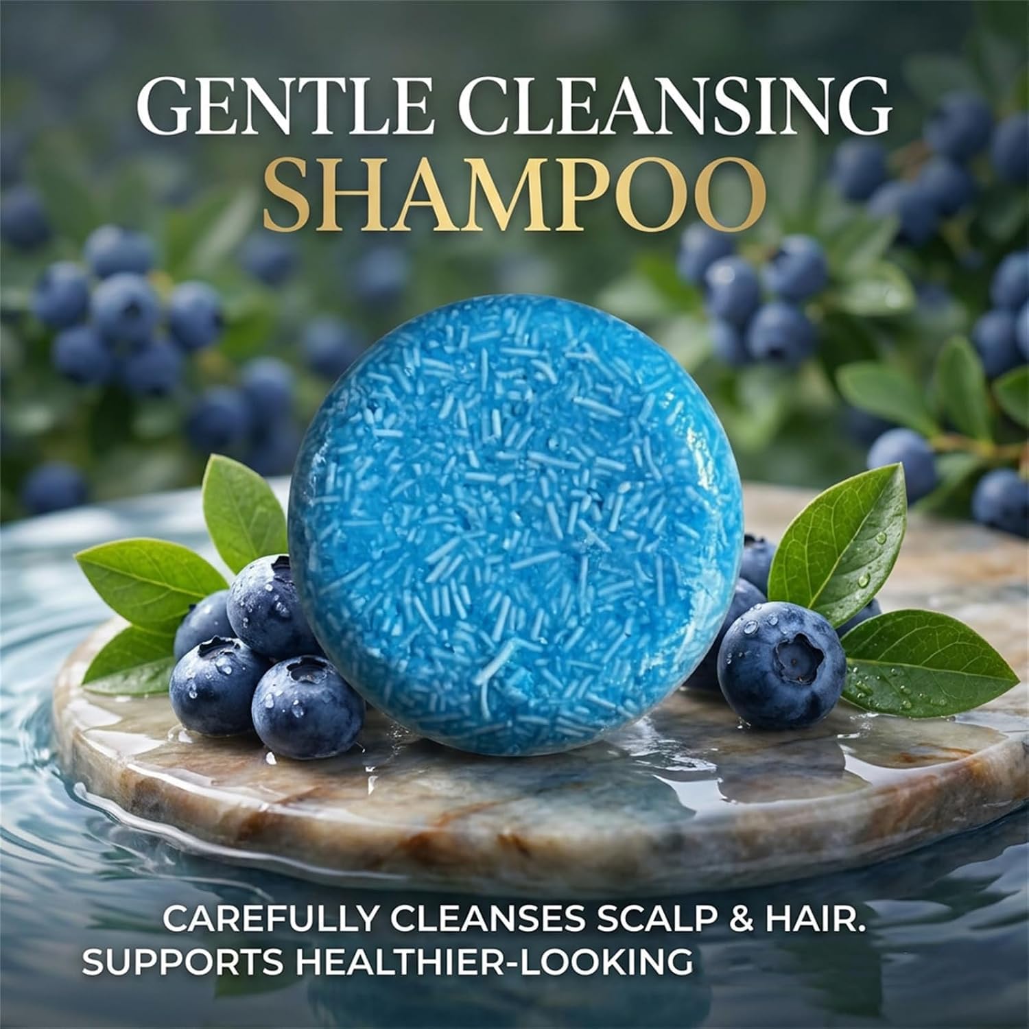 Blueberry Shampoo and Conditioner for Aging Hair Care Bar Set (5)