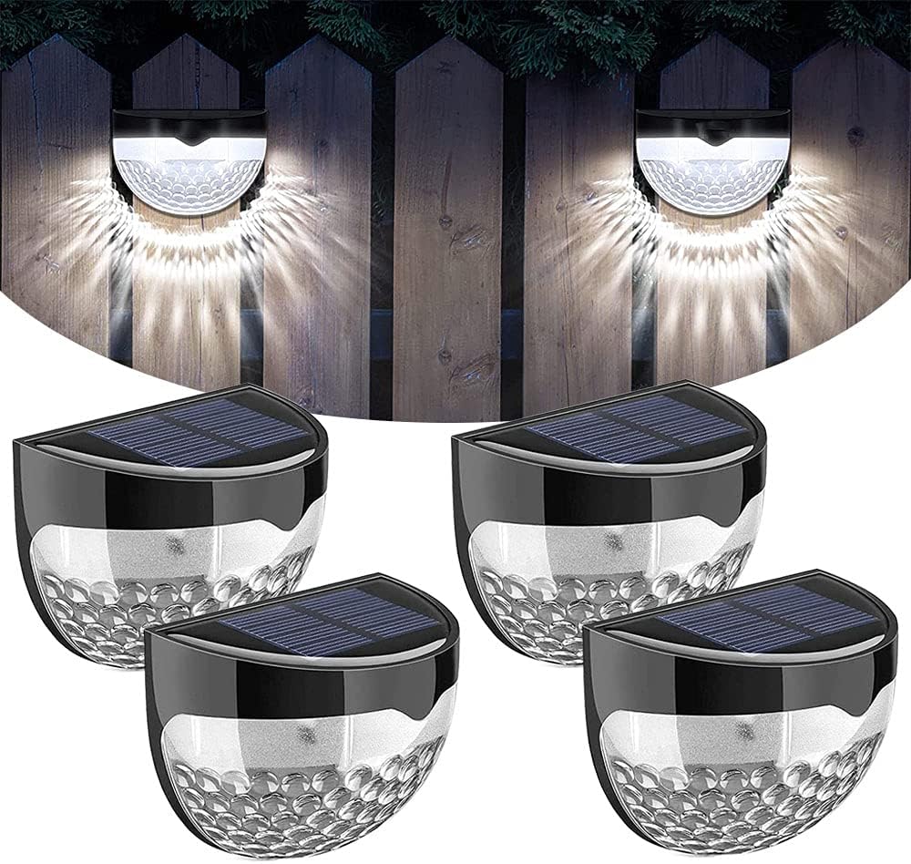 QASIMOF Solar Fence Lights,Garden Lights Outdoor,Decorative Lights LED