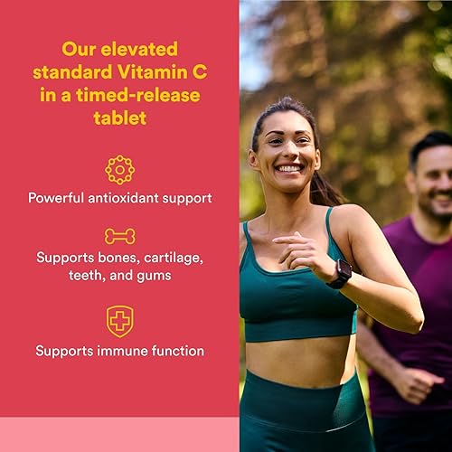 Miniatura 2 de Natural Factors Vitamina C 1000 mg de liberación temporal, apoyo antioxidante para la salud inmune y ósea, 180 tabletas