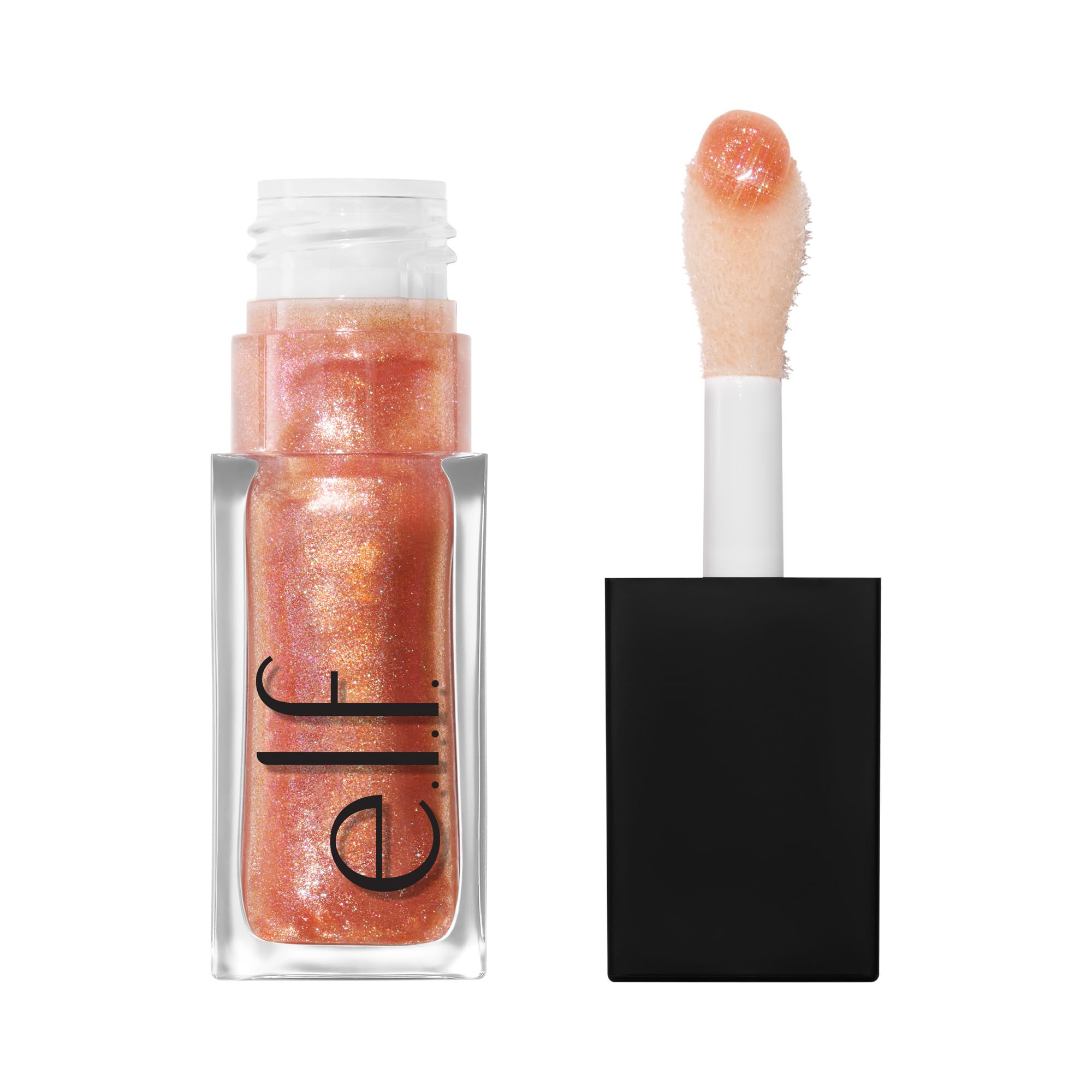 e.l.f. Glow Reviver Plumping Lip Oil, getöntes Lippenöl mit aufpolsternder Wirkung und Hochglanz-Finish, mit Jojobaöl, vegan und tierversuchsfrei, Apricot Feelings
