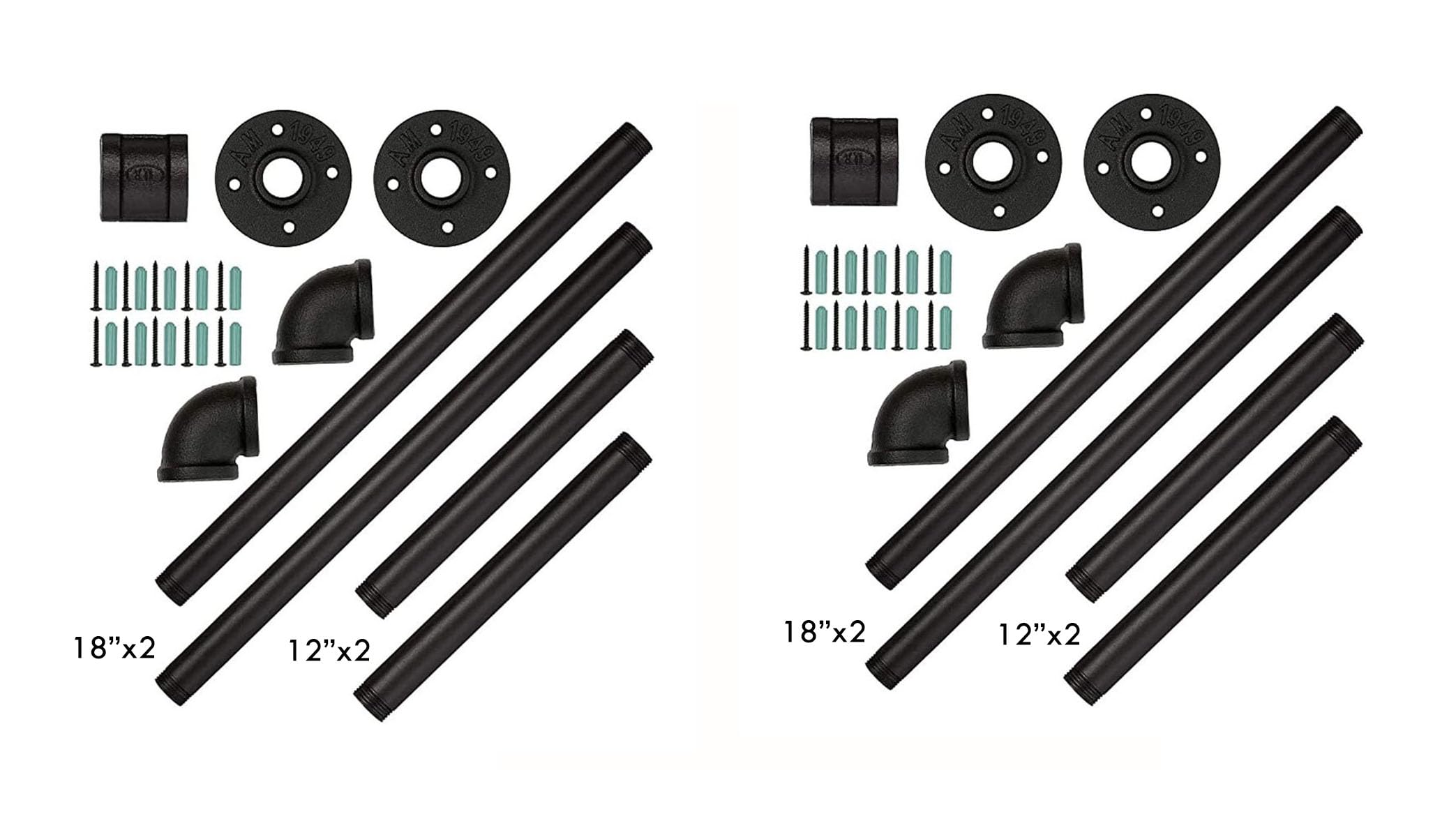 SERENITA Industrial Pipe Clothing Rack 37.0
