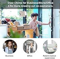 Vista 4 de SanJie Door Chime, Door Open Contact Sensor Alarm with 500 FT Range,26 Chimes 5 Adjustable Volume for Business/Store/Home/Office When Entering 2