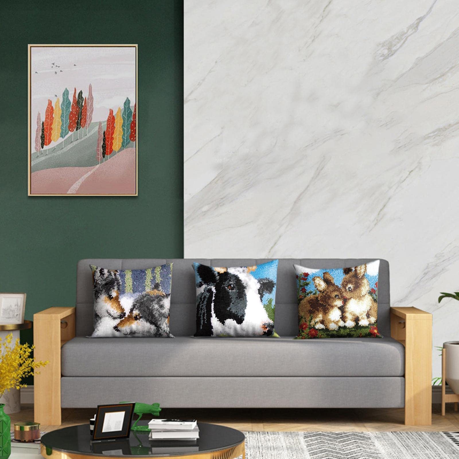 Decorativo Gancio di Bloccaggio Cuscino Cuscino Tappetino Realizzazione di Tappeti, Conigli