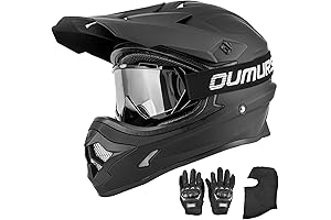 Safeguard Your Adventures: Adult ATV Dirt Bike Helmet Kit with Essential Gear