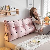 Vista 11 de Almohada triangular de lectura, almohada de cabecera de cuña para cama de día, respaldo de tatami, funda extraíble, cojín de soporte lumbar, azul