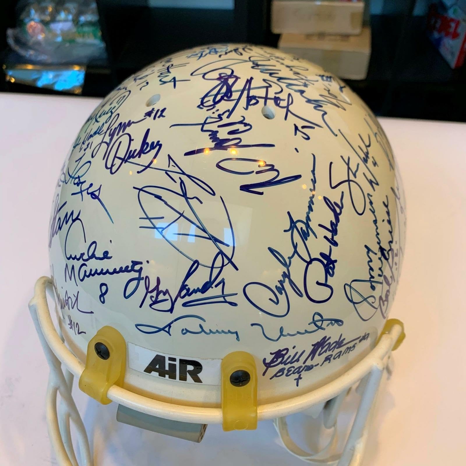 bulk autographed football helmets The Finest Quarterbacks Signed Helmet 68 Sigs Johnny Unitas Bart Starr PSA DNA Rugby Helmet Raze France making it a genuine Hand Retrieve:Left-handle supplies
