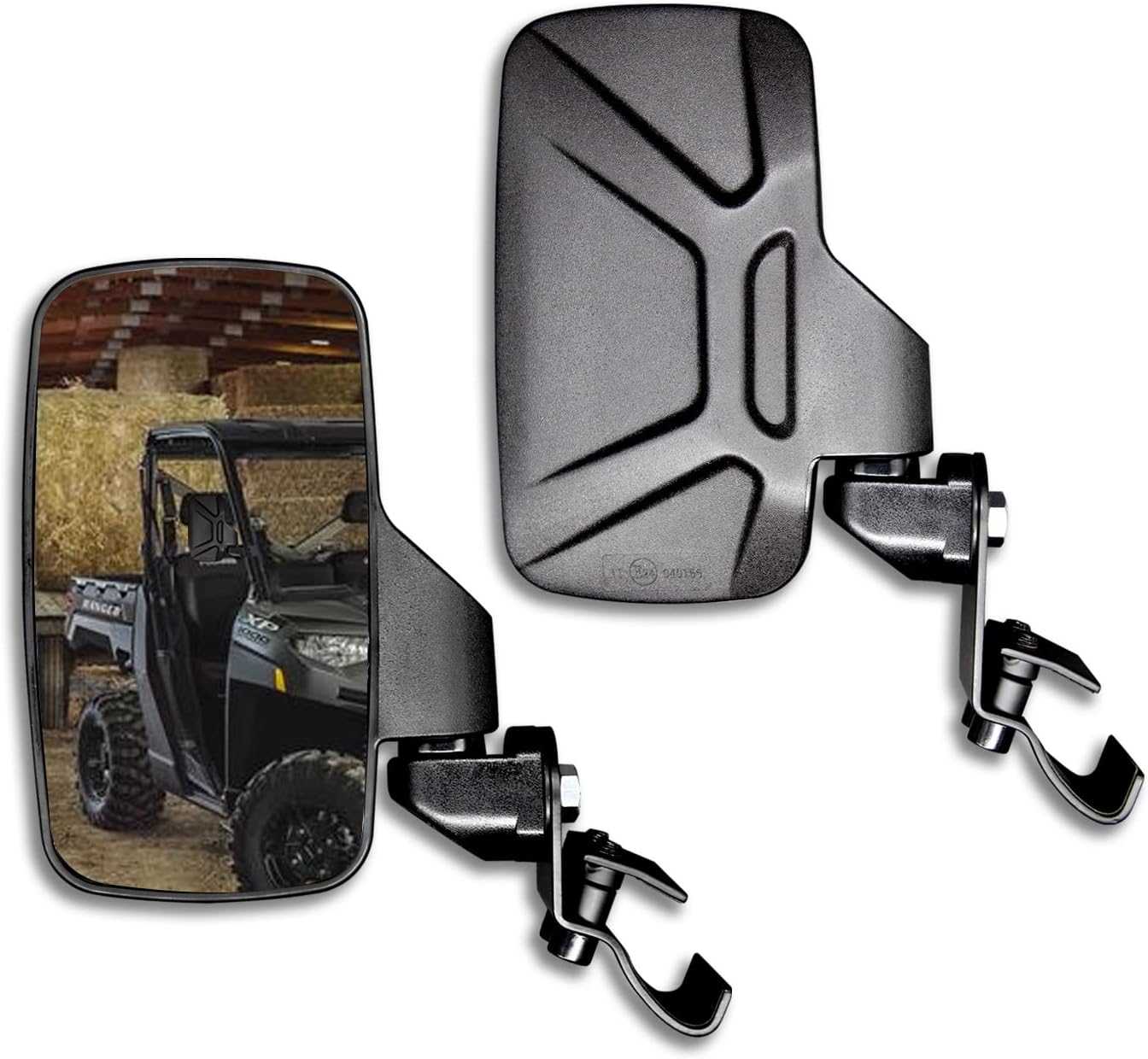 Ranger Side Mirror, 2023 New UTV Side Mirrors,Especially Improved The Length of The Right Fixture, So That it Does not Block The Line of Sight, Compatible With Polaris Ranger General, Can-Am Defender
