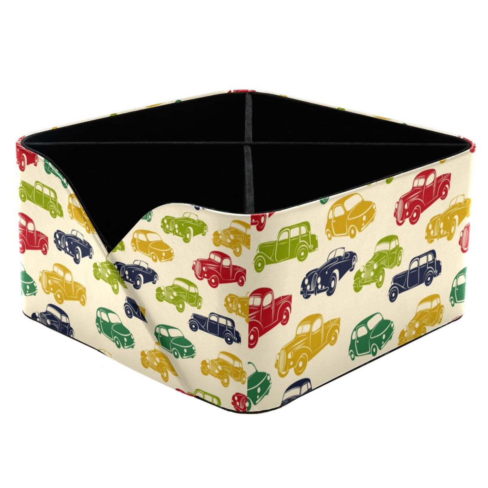 Organiseur de bureau coloré rétro à 4 compartiments pour fournitures