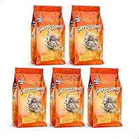 Kit 5 Areia Higiênica Sanitária Para Gatos 4kg Gatissimo Perfumada Premium Natural Alfa Pet