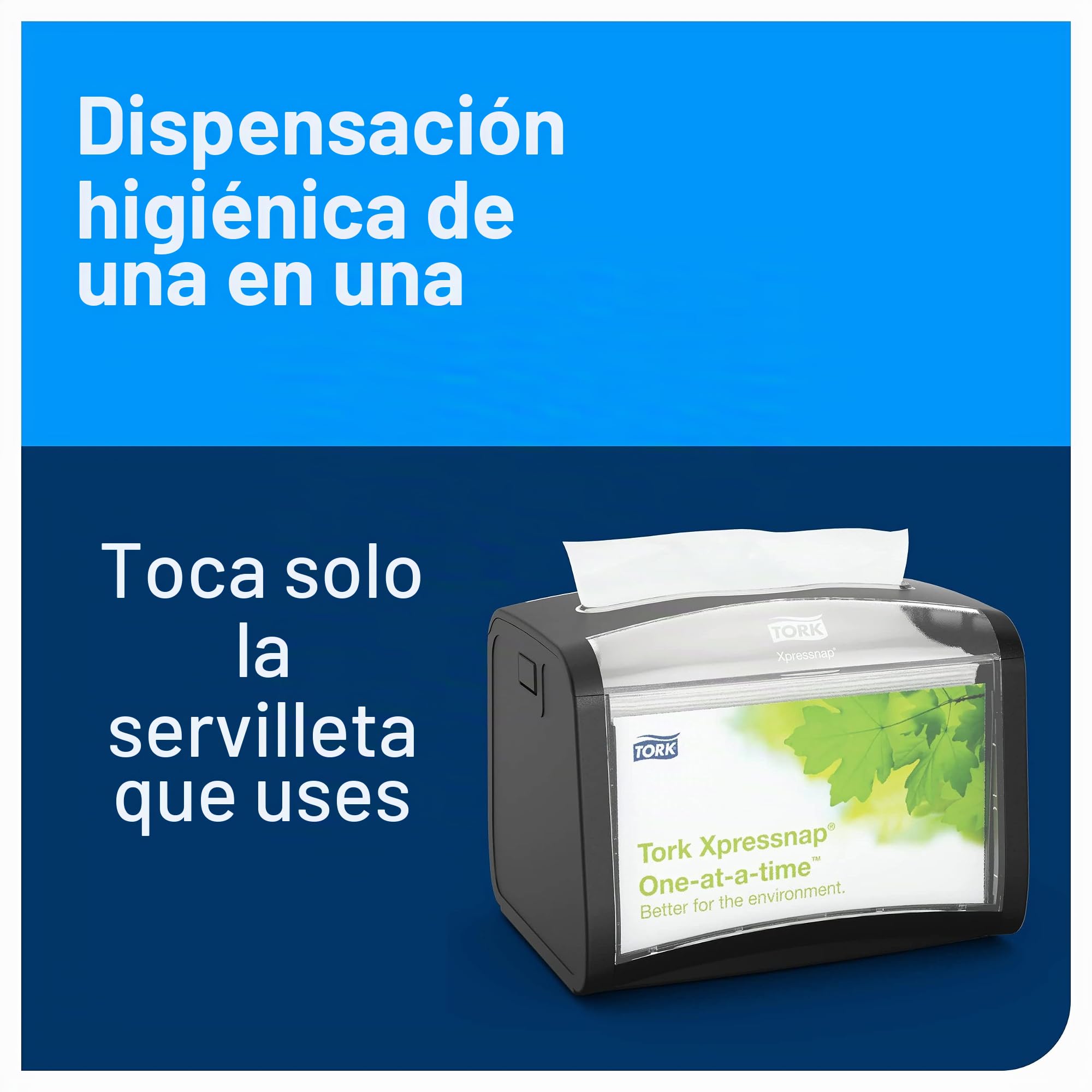 Tork Xpressnap 13670 Servilleta Extra Suave/Recambios para el servilletero sistema N4 / 8 paquetes/Blanco con diseño de hojas