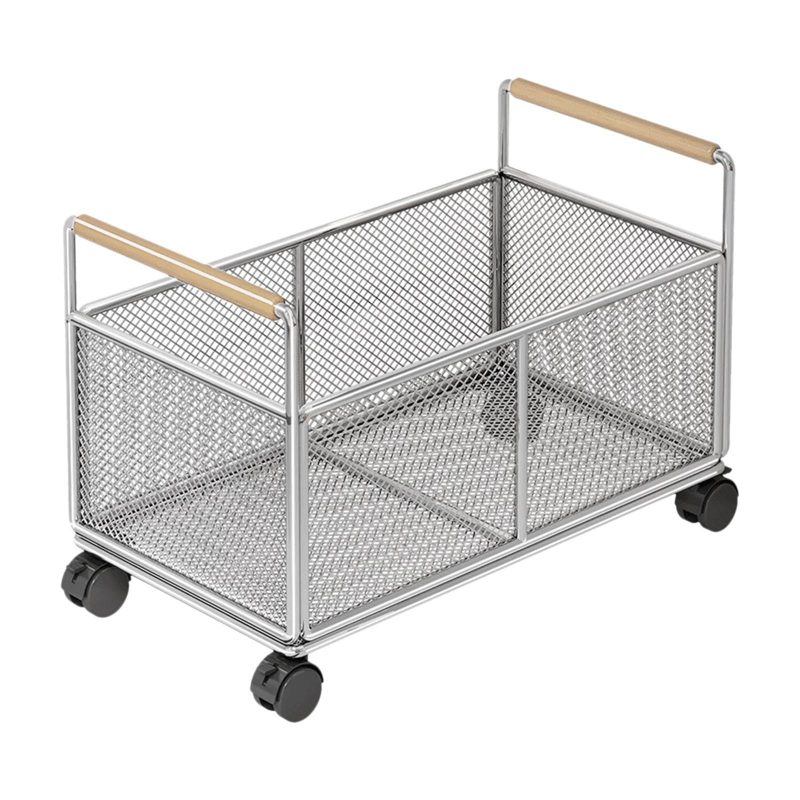 Panier à linge roulettes buanderie et salle de bain bac métallique
