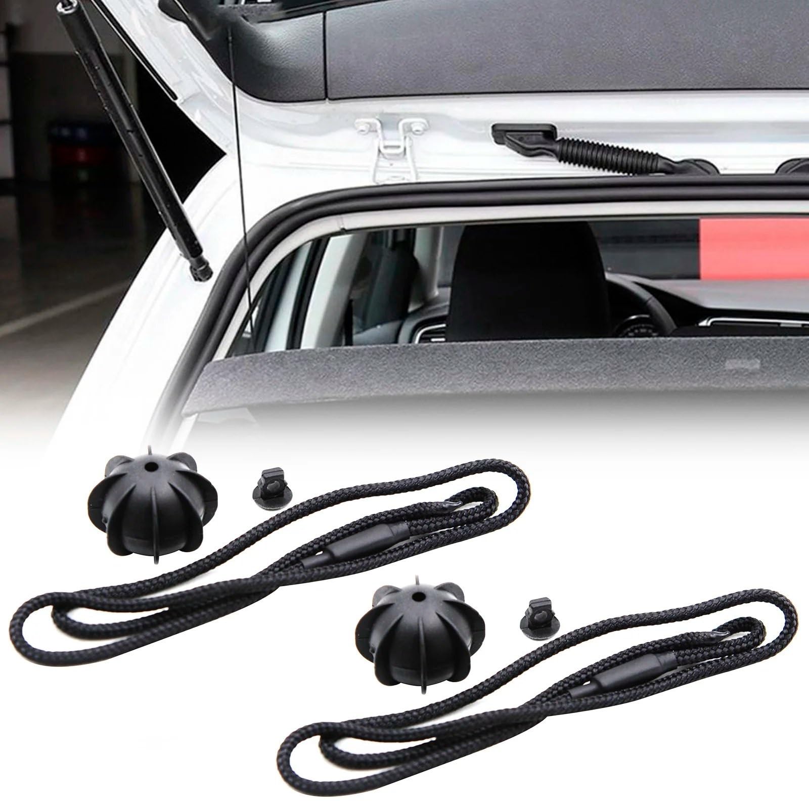 Trasera Maletero Cuerda Compatible con VW para GTI 2006-2019, Bandeja para Paquetes De Coche, Estantes Traseros, Correa para Colgar El Maletero, Correa De Sujeción 1K6863447A(1pcs)