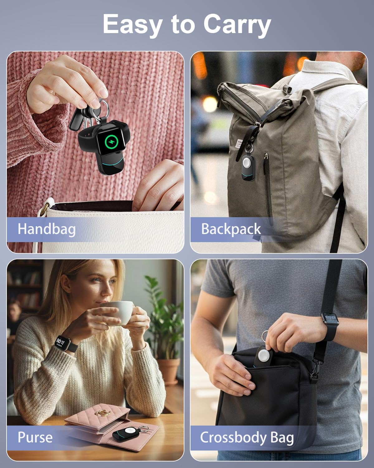 2500mAh Portable Charger for Apple Watch - Magnetic Fast Charging for Apple Watch Charger - Compact iWatch Accessories with Keychain for RV, Camping, Car & Travel Essential - Image 7