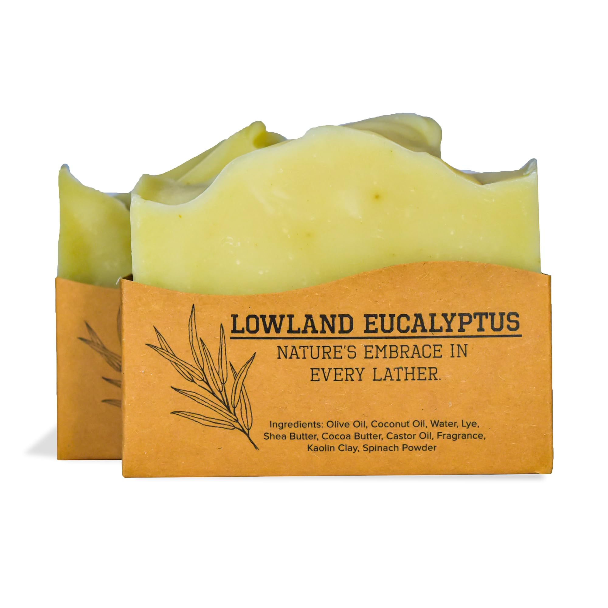 CompassSoap Lowland Eucalyptus | Natural Bar Soap for Men & Women | Body & Face Soap Bar for Women and Men | Minimalist & Gentle Lather | Natural Bath
