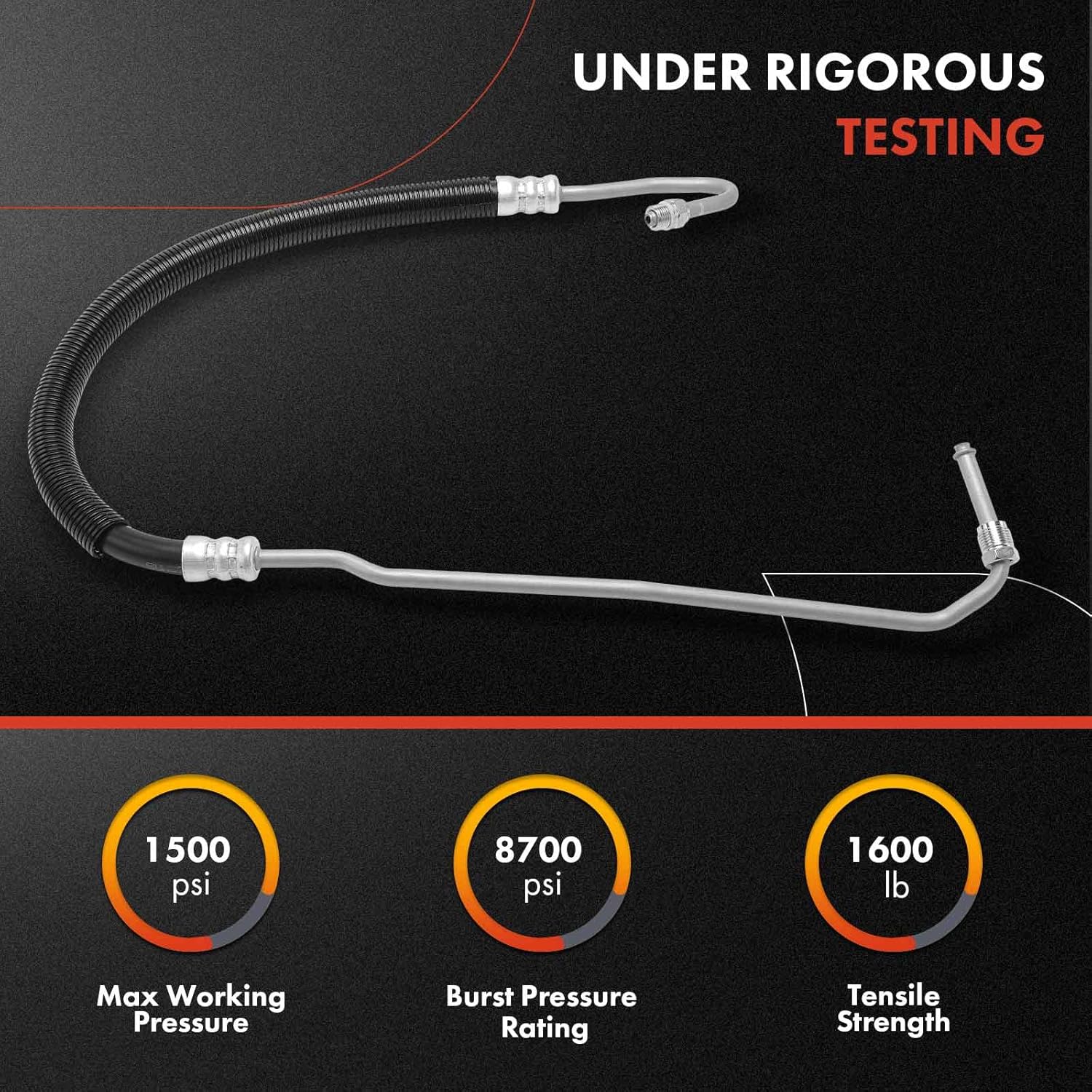 A-Premium Power Steering Hose Pressure Hose Line Assembly Compatible with Ford F-250 Super Duty, F-350 Super Duty, 2008-2010, with Hydraulic Brake Booster, Hydraulic Brake Booster To Gear