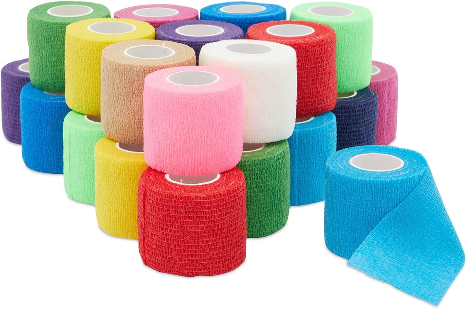 New Arrivals 24 Pack Self Adhesive Bandage Wrap, Cohesive Medical Tape for Vets (12 Colors, 2 in x 5 Yards) 🛒 Crazy Deals 24 Pack Self Adhesive Bandage Wrap, Cohesive Medical Tape for Vets (12 Colors, 2 in x 5 Yards)