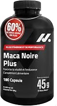 Black Maca 45,000 mg - 180 Vegan Capsules - Energy, Vitality and Testosterone - With L-Arginine, Taurine, Zinc, Calcium and Vitamin B6 - Quality and Safety of EU European Products
