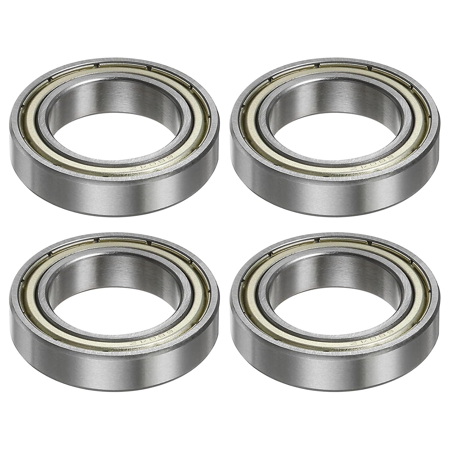 HARFINGTON 4pcs 6804ZZ Deep Groove Ball Bearings 20mm Bore 32mm OD 7mm Thick Chrome Steel ABEC3 Double Shielded Bearing for Motors Pumps Conveyors