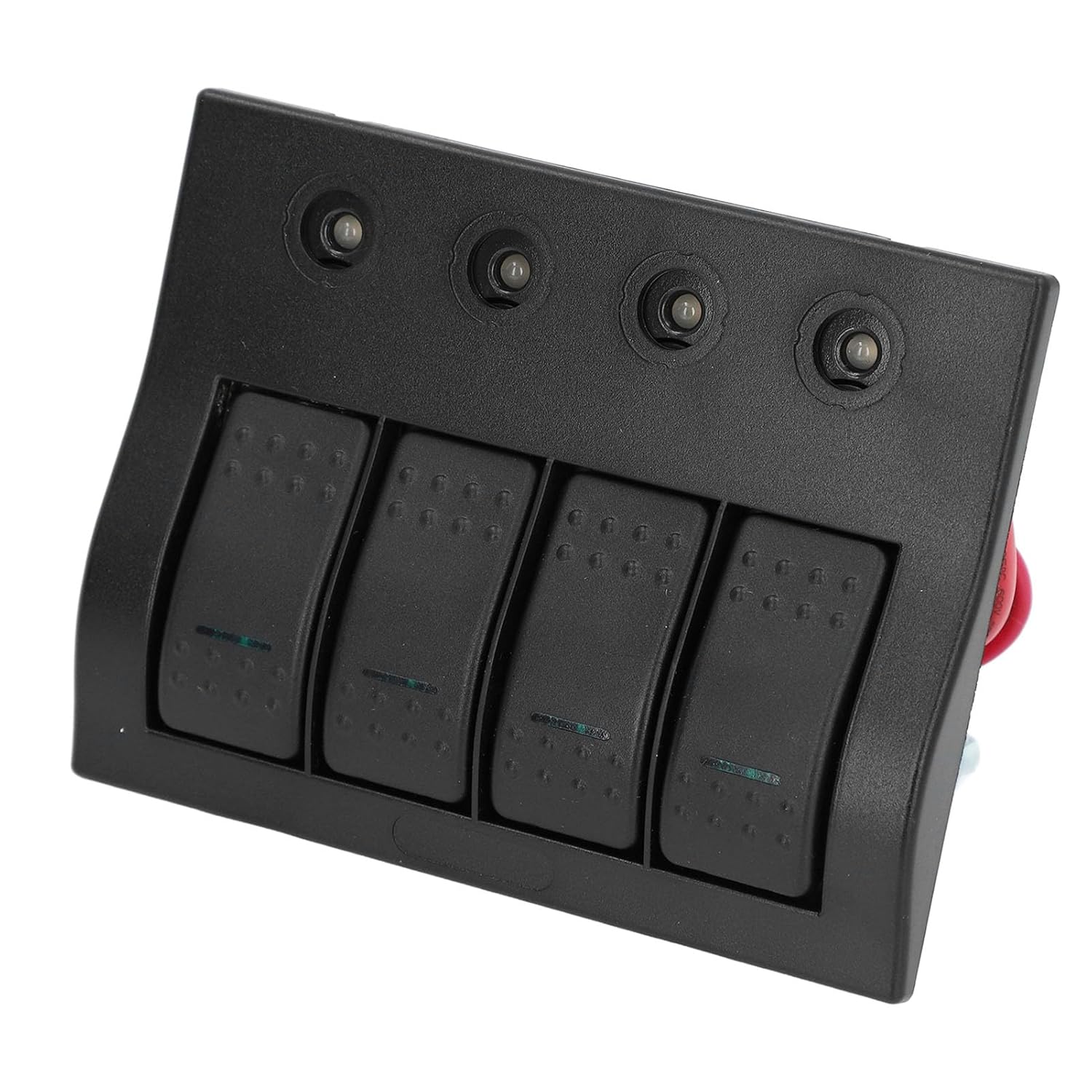 Rocker Switch Panel 12V 24V 4 Gang LED Plastic IP68 Overload Protector 2x10A 2x15A for Boat Marine
