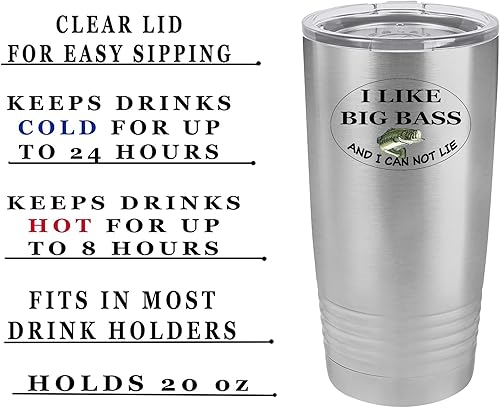 Miniatura 2 de Rogue River Tactical Funny Fishing - Taza de viaje de 20 onzas con aislamiento al vacío con tapa y tapa aislada al vacío para caliente o frío, con