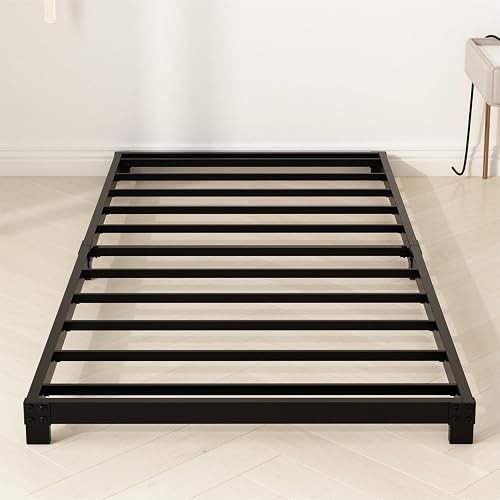 YUSENHEEI 4 Inch Twin Bed Frames, Heavy Duty Metal Platform