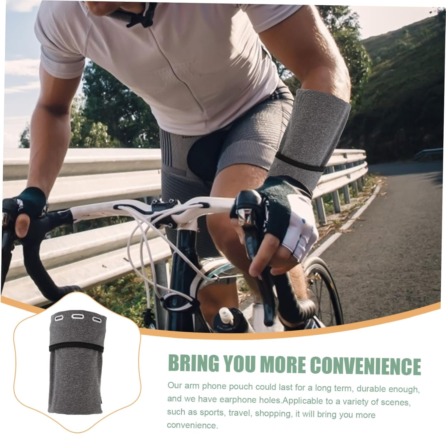 Angoily 5pcs Outdoor Sports Armband Phone Holder Lightweight Arm Sleeve for Running Walking Hiking Biking Fits Cell Phones