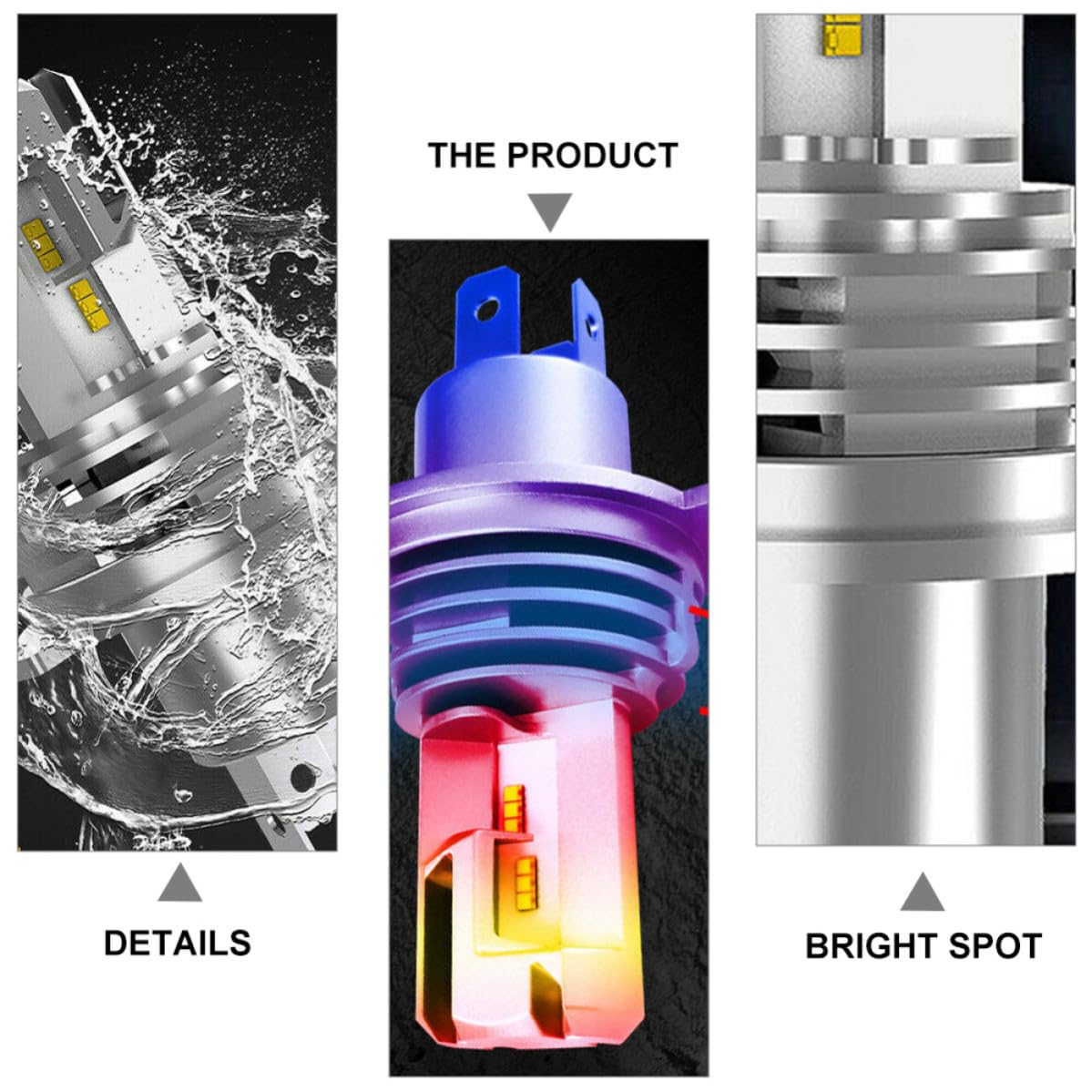 2pezzi Lampadine LED per Fari Auto Kit Fari Anabbaglianti e Abbaglianti Luce Bianca Fredda Sostituzione Plug And Play per Visibilità Notturna Condizioni Meteo Avverse