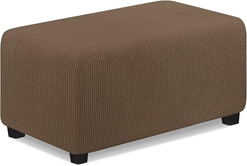 TAOCOCO Funda otomana rectangular de almacenamiento, funda elástica para reposapiés, protectores de muebles, tela jacquard de elastano con banda disponible en Yaxa Colombia