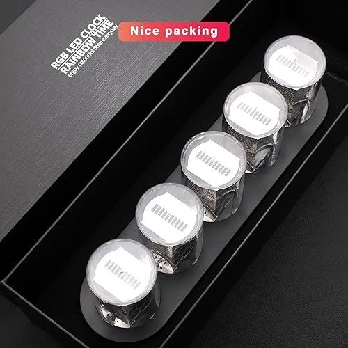 Miniatura 7 de Reloj Nixie Reloj RGB Glow-Tube Reloj Digital Creativo, no requiere montaje, 1224 horas de conmutación, múltiples modos de iluminación Decoración