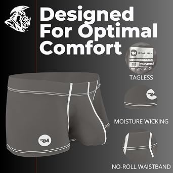 Real Men Pouch Boxer Briefs 3 Inch Inseam - Nylon Ice Silk - ABCD Custom Pouch Size - Waist XS-5XL