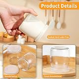 Gangyumaoyi 12 Pcs Pot Yaourt en Verre avec Couvercle, 200ml Verrines en Verre Transparents avec Couvercles pour Yaourt, Confiture, Muesli, Mousse - 3