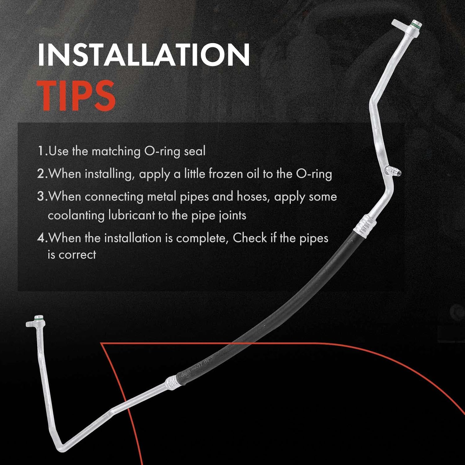 A-Premium A/C Suction Hose Assembly Compatible with Nissan Pathfinder & Infiniti QX4, 2001, 3.5L, 1st Design, Compressor to Evap