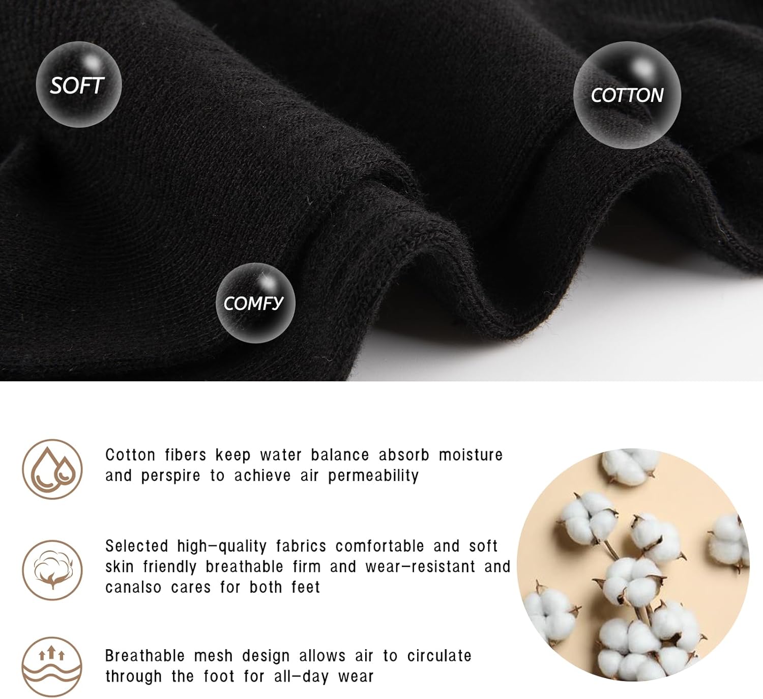 eallco 8 Pairs Womens Ankle Cotton Socks Low Cut Running Thin Short Breathable Sport Casual Socks - Image 6