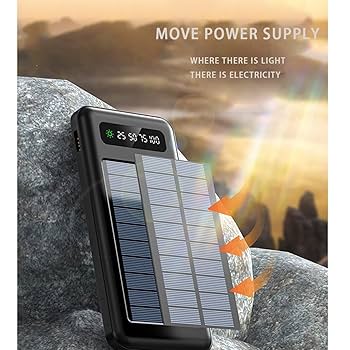 FUNNYBSG Banco de energía Solar, Cargador portátil 40000Mah de Carga  rápida, Equipo de Campamento para la Familia 4 Salidas, Linterna súper  Brillante y como Soporte para teléfono móvil,White : Amazon.es: Electrónica